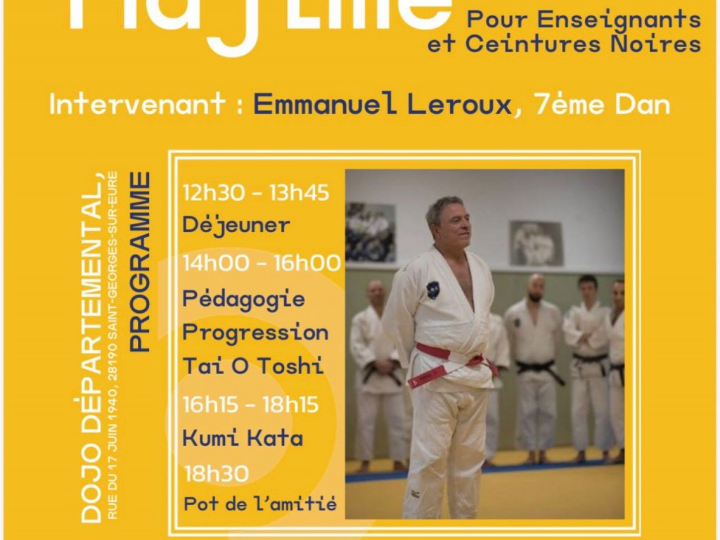 Image de l'actu 'HAJIME 2026 — Stage Enseignants & Ceintures Noires, samedi 26 septembre 2026'