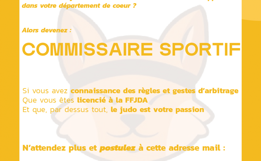 On recrute des Commissaires Sportifs pour la saison prochaine !