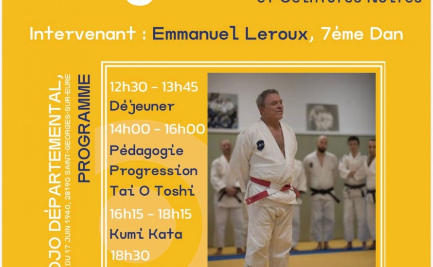 HAJIME 2026 — Stage Enseignants & Ceintures Noires, samedi 26 septembre 2026