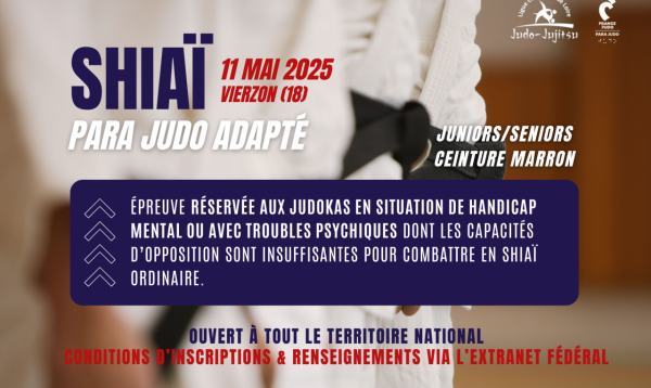 SHIAÏ PARA JUDO ADAPTÉ – 1er TEST EFFICACITÉ COMBAT